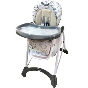 Jedálenská stolička Baby Mix, dark grey
